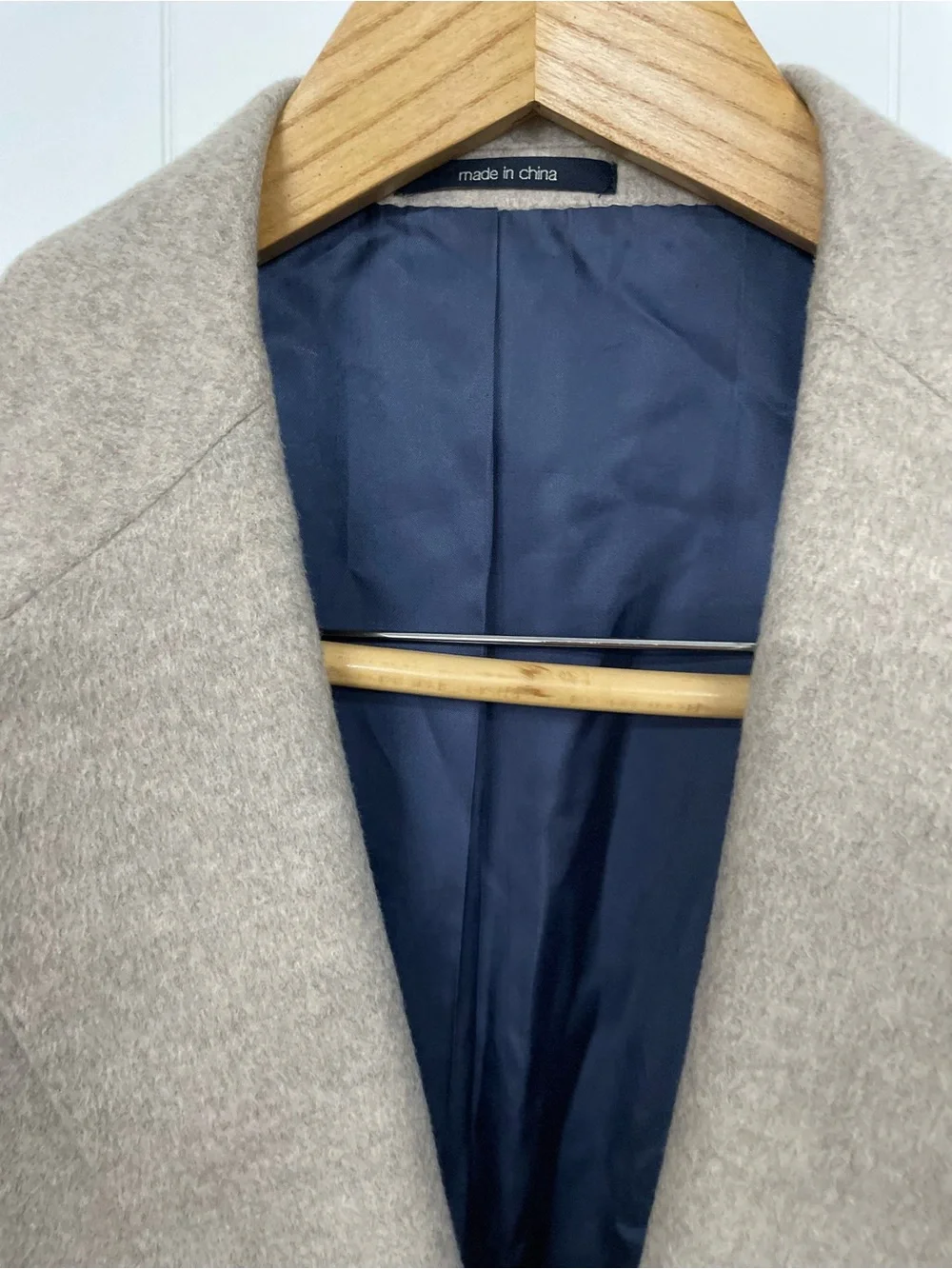 100% Cashmere 40R Carlo Barbera Suitsupply Vencinza Long Jacket in Light Taupe